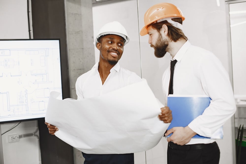 contractors speaking in a spokane office