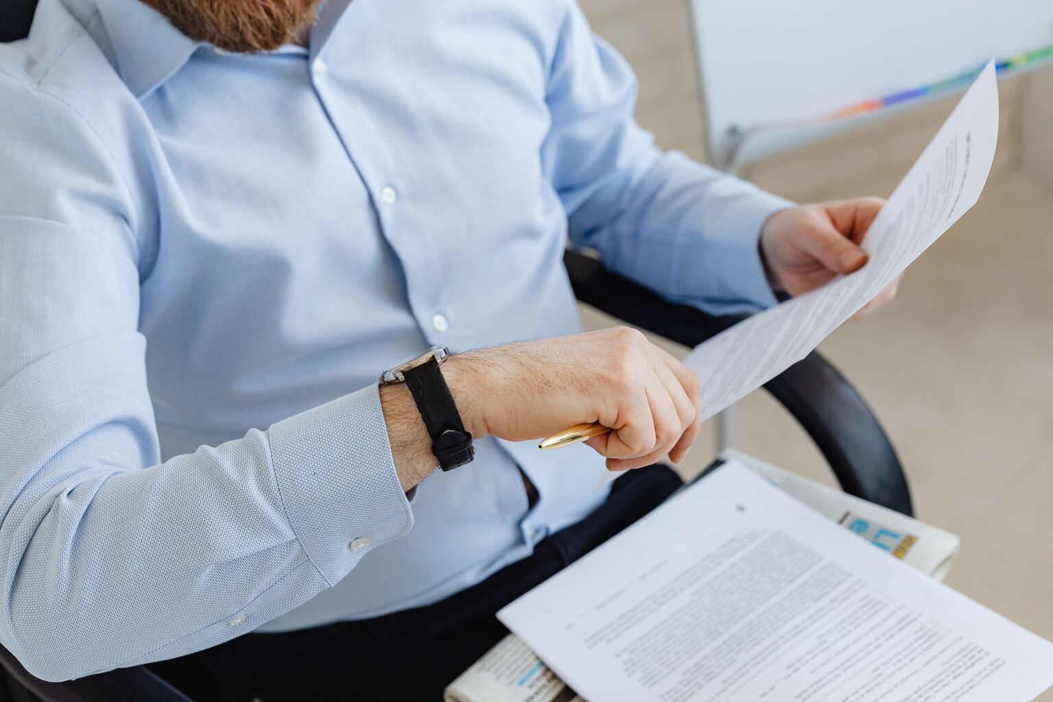 cpa reviewing financial documents