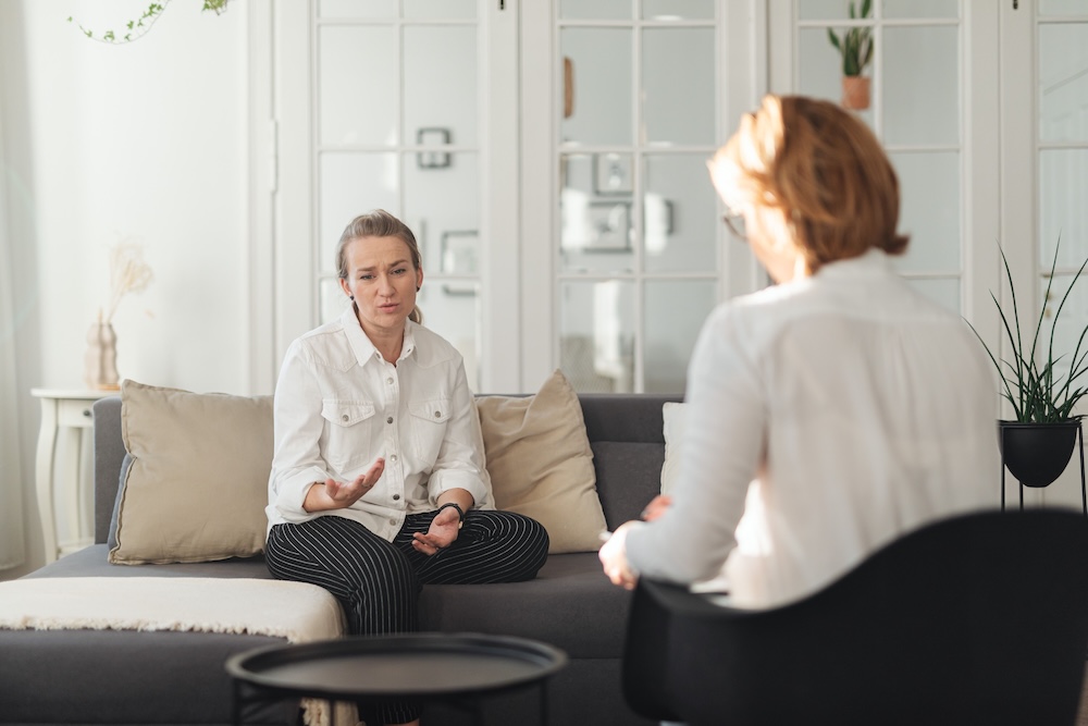therapy session in a spokane office